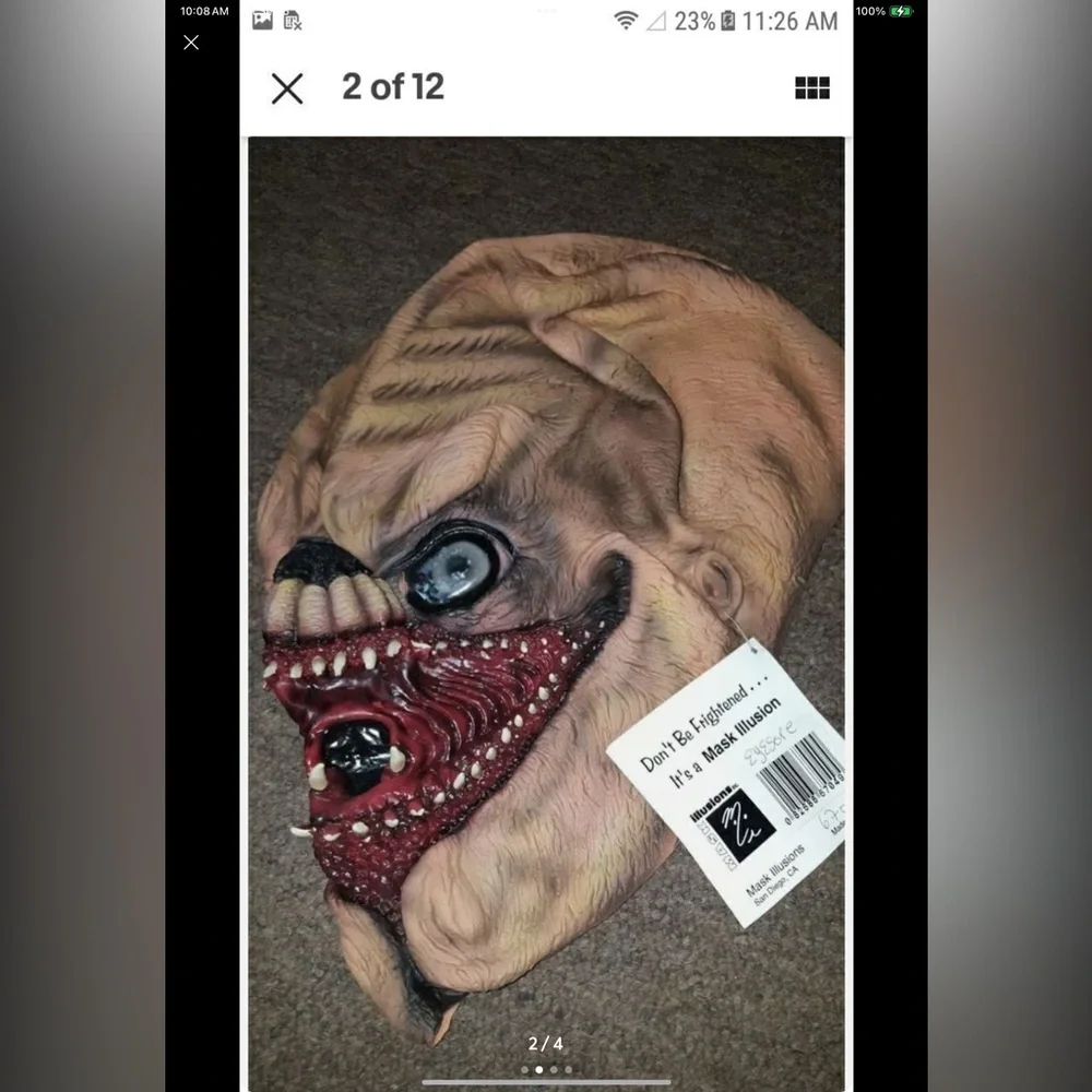 NW VINTAGE EYESORE MASK Latex Prop by MASK Illusions Rubies #67049 Monster